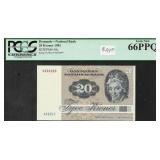 1980 Denmark 20 Kroner Note