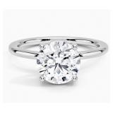 Platinum 3.00 ct Round Brilliant Lab Diamond Ring
