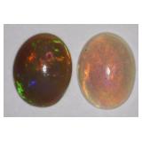 (2) Natural 5.05 ct Oval Cut Loose Ethiopian Opals