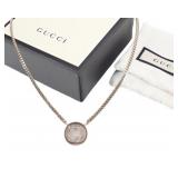 Gucci Interlocking G Sterling Silver Necklace