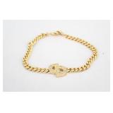 Christian Dior CD Logo Rhinestone Bracelet