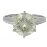 14kt Gold Brilliant Natural 3.01 ct Diamond Ring