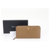 Prada Saffiano Leather Wallet W/Box