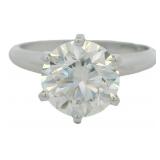 Platinum 2.48 ct Round VS Lab Diamond Ring