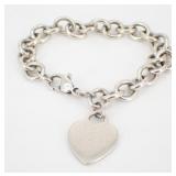 Tiffany & Co. Sterling Silver Heart Tag Bracelet