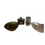 (3) Candy Dishes, Pint Jar wï¿½ Thread & Jack