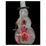 Lighted Tin Snowman