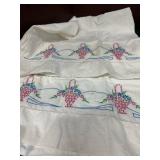 (2) Cross Stitched Pillow Cases