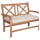 Walker Edison Delray Classic Acacia Wood X Back