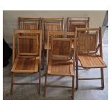 6 Wooden Fountain Chairs