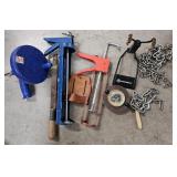 Miscellaneous Tool Lot (Caulk Guns, Chains,