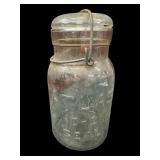 (6) ATLAS E-Z SEAL GLASS LID JARS (Circa
