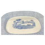 17 ï¿½ x 21 ï¿½ Blue & White Platter
