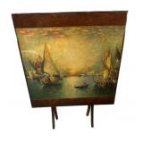 Venice Boats at Sunset Folding Table