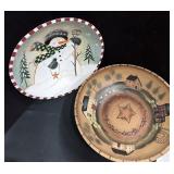 Americana Wood Bowl & Christmas Wood Bowl