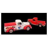 (2) Red Pick Up Trucks