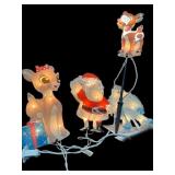 Lighted Santa Yard Stake Set
