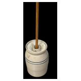 Vintage Striped Churn