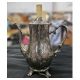 Vintage Silverplate Teapot Lamp