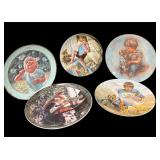 (5) Limited Edition Plates Portraying Children
