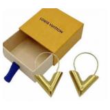 Louis Vuitton Essential V Gold Earrings