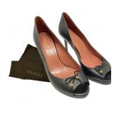 Gucci Open Toe Ribbon Pumps Size 36