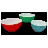 3 pc Primary Mixing Bowl Set