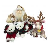 Santa, 3 Bears & Reindeer