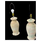 Pair Estate Sandstone Lamps