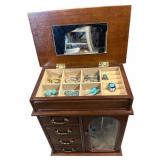 Estate Jewelry Box & Jewelry