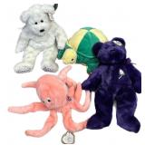 (4) Large Ty Beanie babies