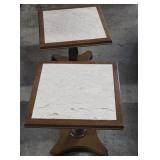 Mid Century Modern faux Marble Top Mersman Side