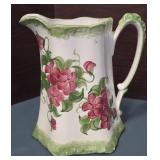 vintage Cash Family hand-painted pottery pitcher