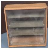 antique or vintage wooden and glass display case