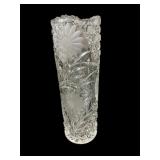 Crystal Etched Glass  Vase