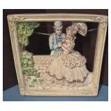 Vintage Chalk Ware Wall Art