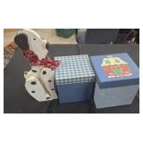 STORAGE BOXES WOODEN DOG