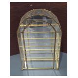 Display Case, Curio, Bronze Petina, Glass