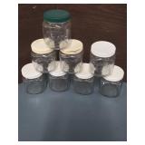 clear glass "Golden Harvest" canisters