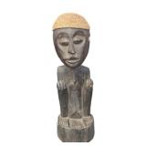 Congolese ancestral figure, likely from the Luba