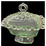 Apple Candy Green Depression Candy Dish