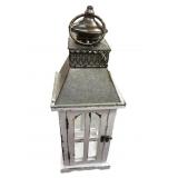 Wood & Metal Lantern Style Candle Holder