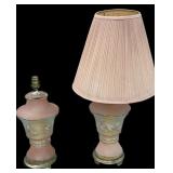Pair Peach Color Lamps