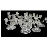 (11) Crystal Double Candle Holders