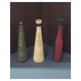 Retro 1960s Leather Wrapped Italian Wine Vino