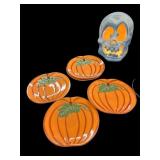 Fall Dessert Plates  & Lighted SKULL