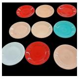 (9) 7 ï¿½ FIESTA DESSERT PLATES