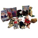 (8) Ty Beanie Babies & (4) Extra  Outfits