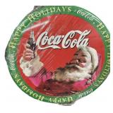 Metal Round Coca-Cola Advertisement