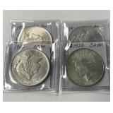 4 - 1922 BU Silver Peace Dollars